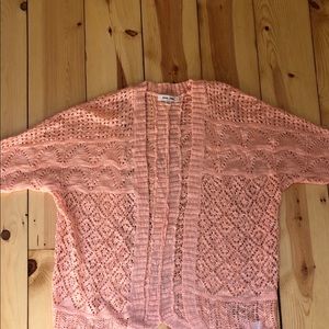 Knit coral cardigan NWOT